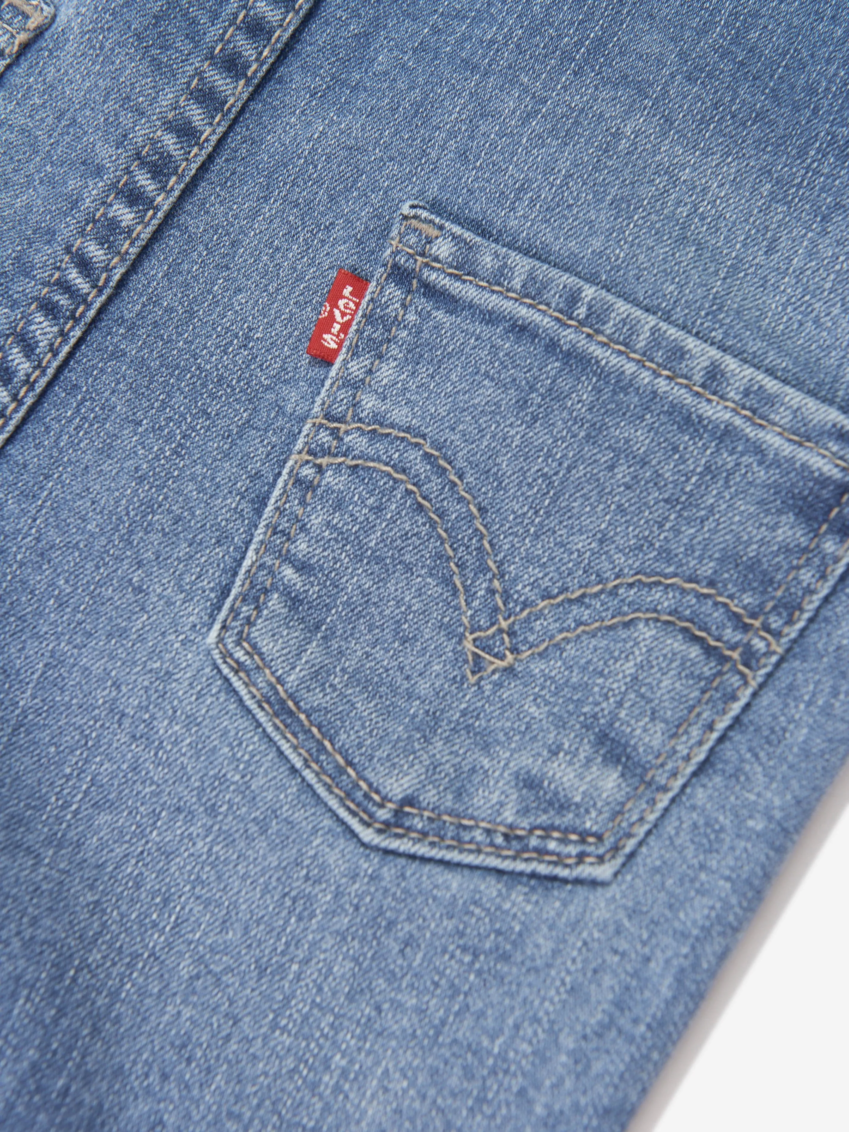 Levi's Wear Baby Girls Heart Pocket Dungarees in Blue