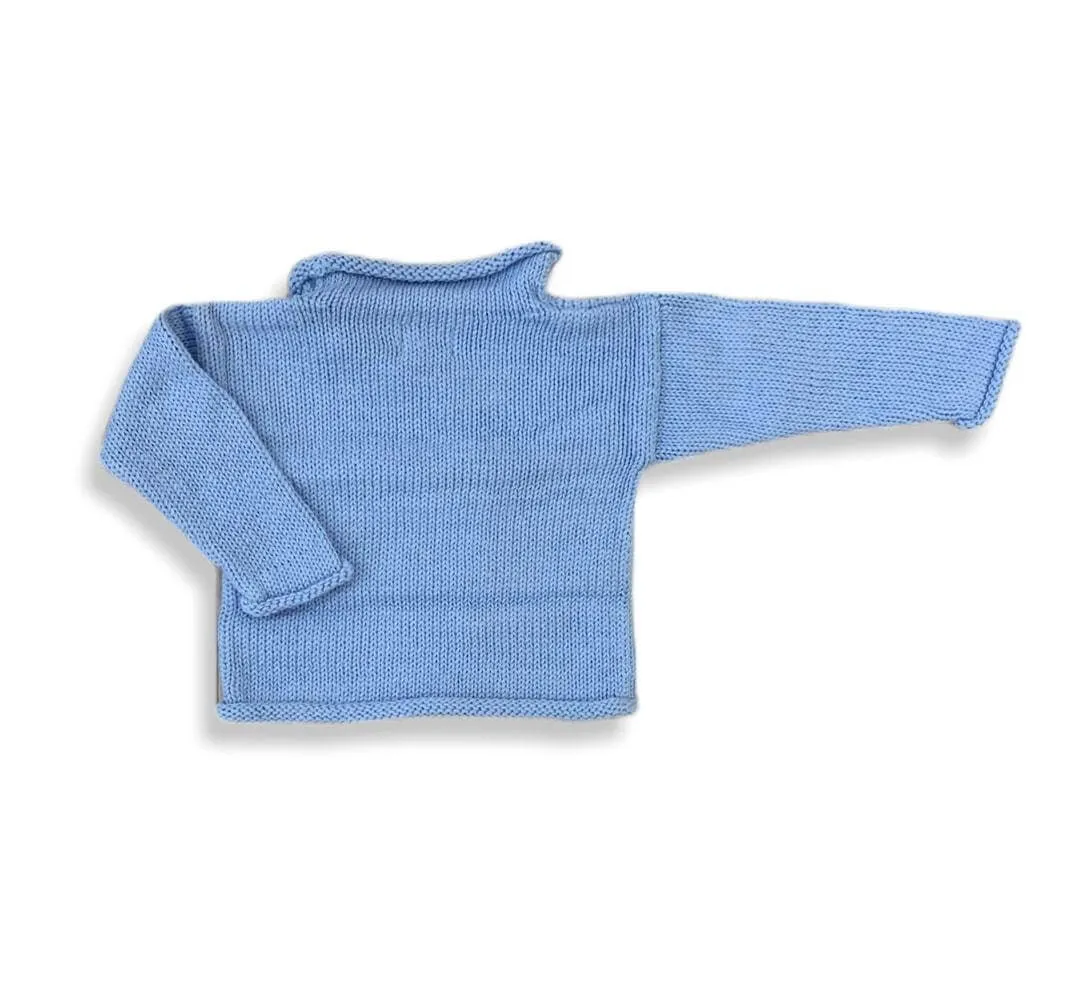 Light Blue Train Roll Neck Sweater