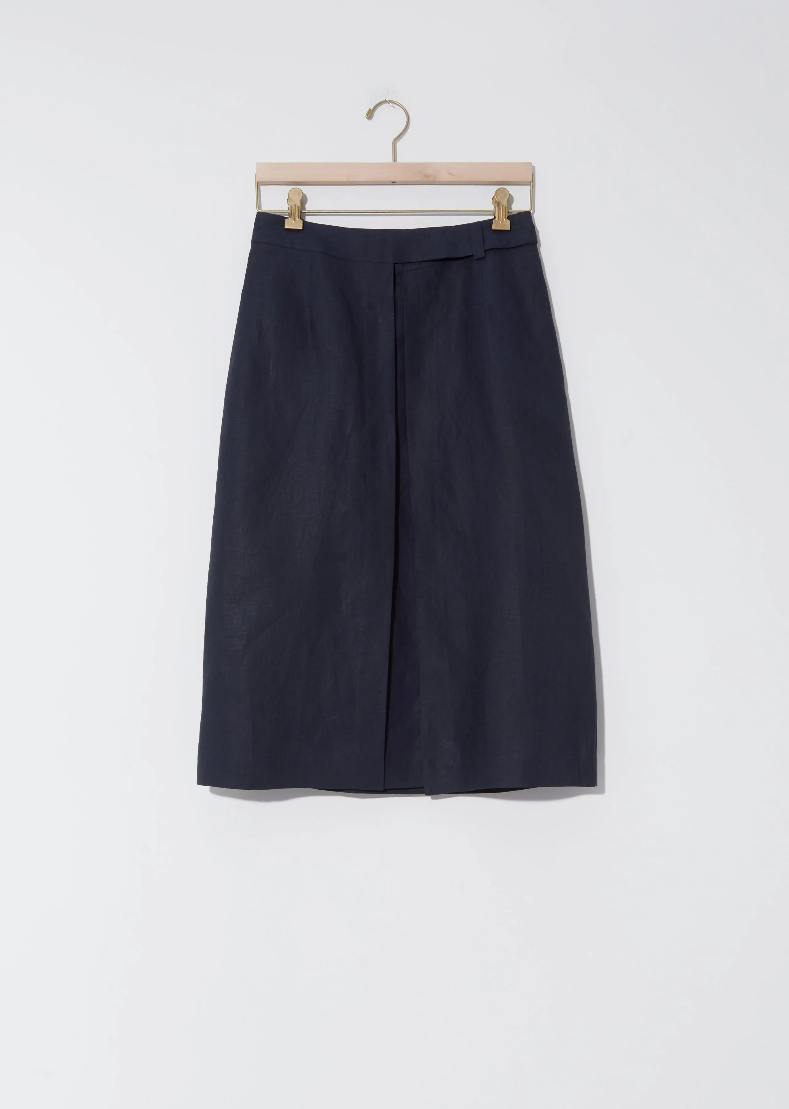 Linen Shirting Wrap Skirt