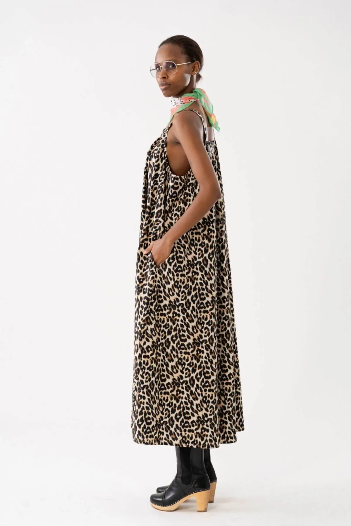 LUNGO MIDI DRESS LEOPARD PRINT