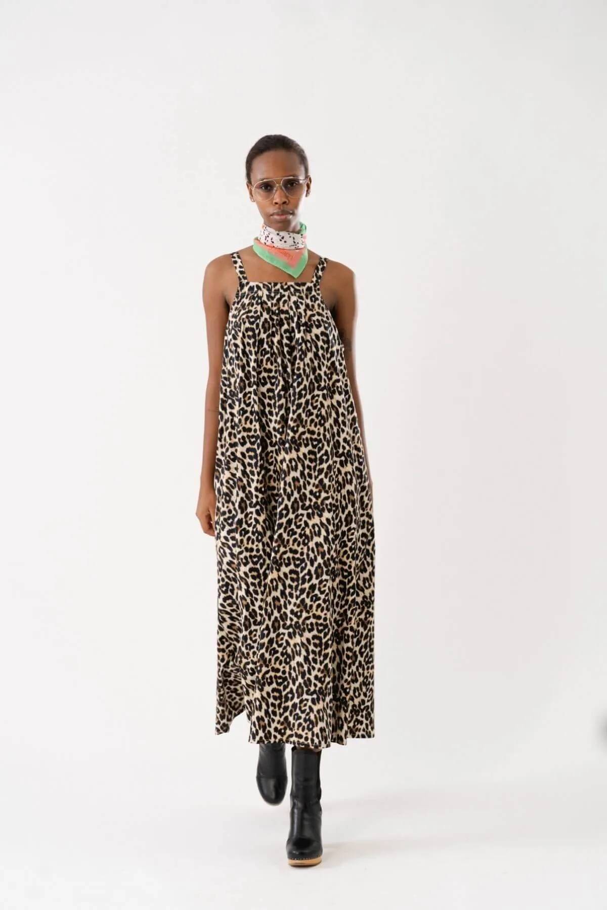 LUNGO MIDI DRESS LEOPARD PRINT