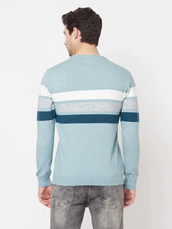 Men Light Teal Sweaters