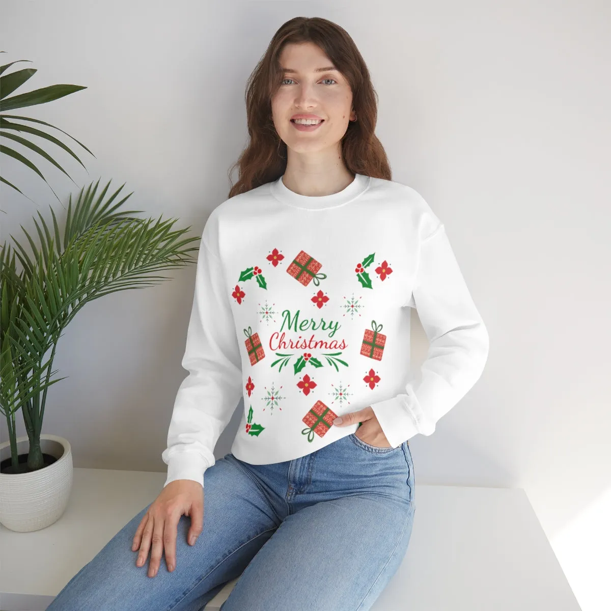 merry christmas Unisex Heavy Blend™ Crewneck Sweatshirt