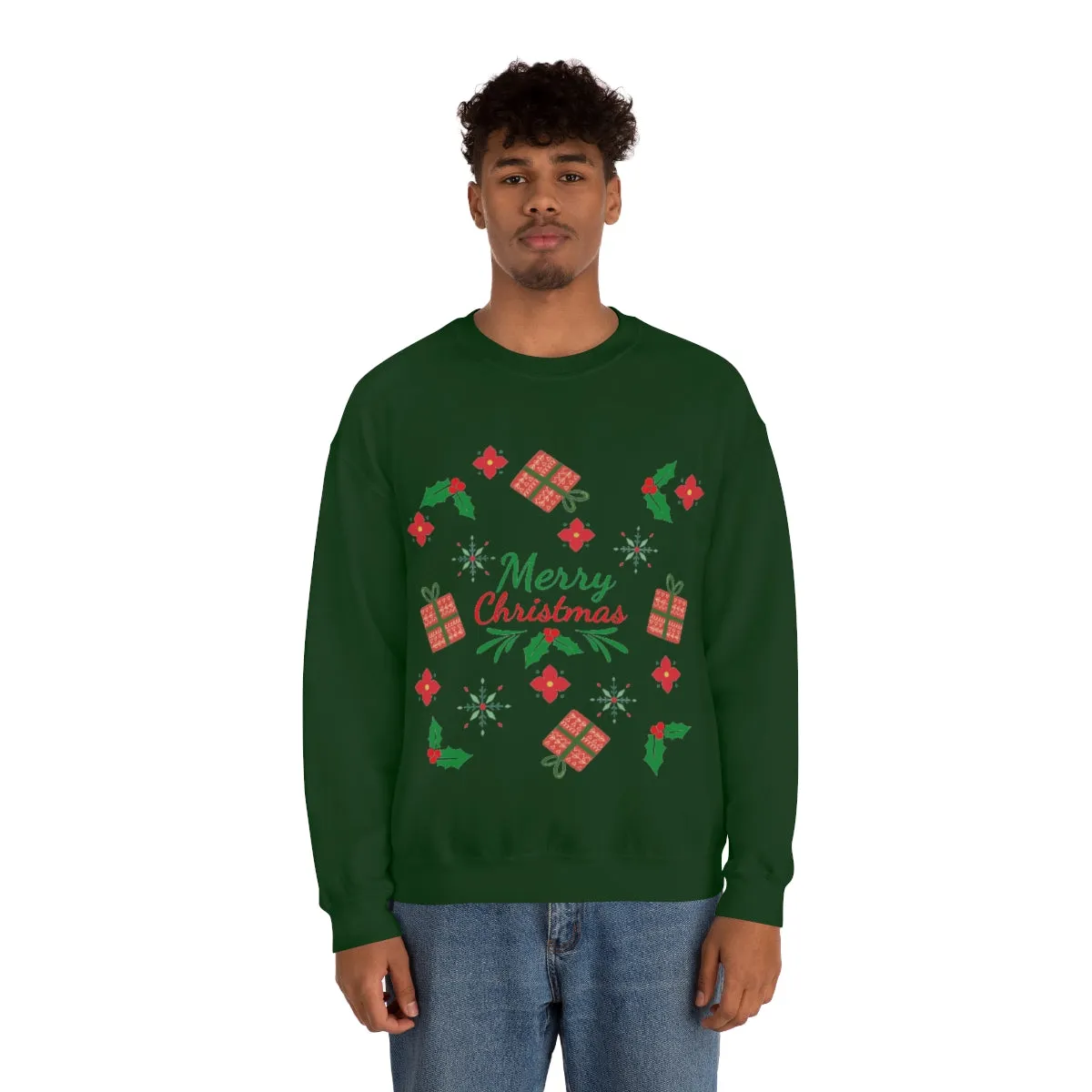 merry christmas Unisex Heavy Blend™ Crewneck Sweatshirt