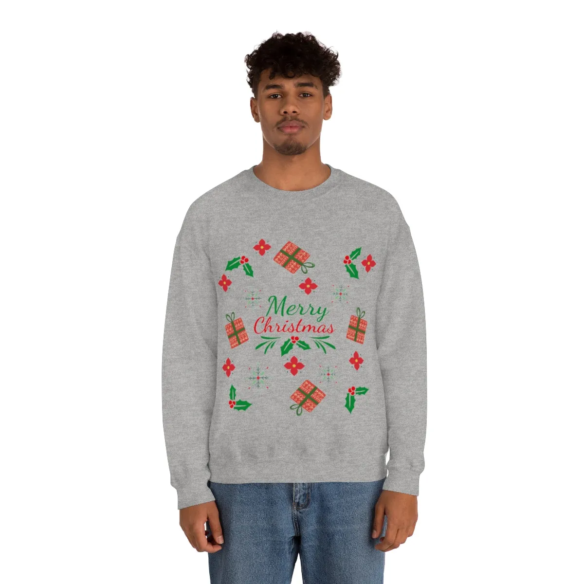 merry christmas Unisex Heavy Blend™ Crewneck Sweatshirt