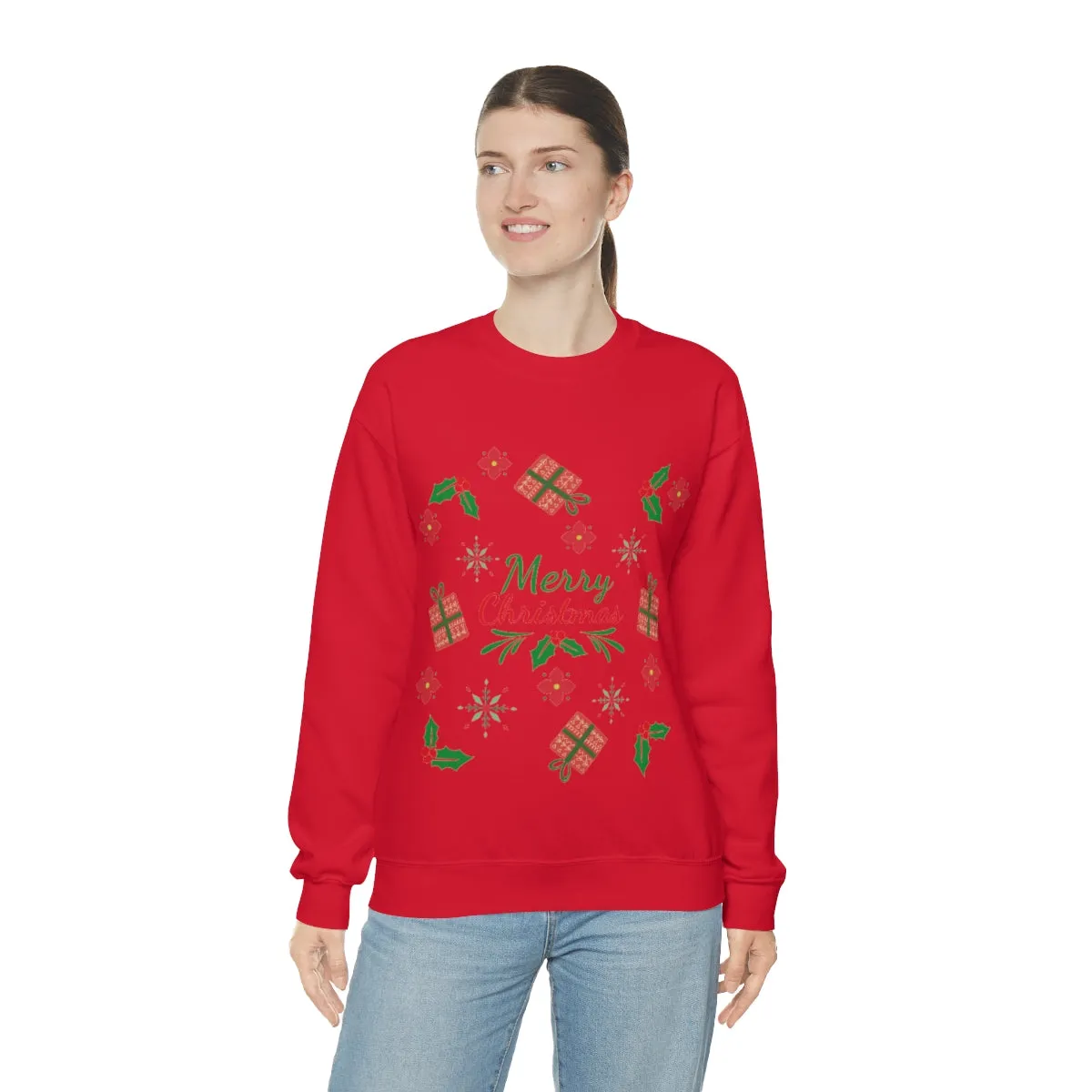 merry christmas Unisex Heavy Blend™ Crewneck Sweatshirt