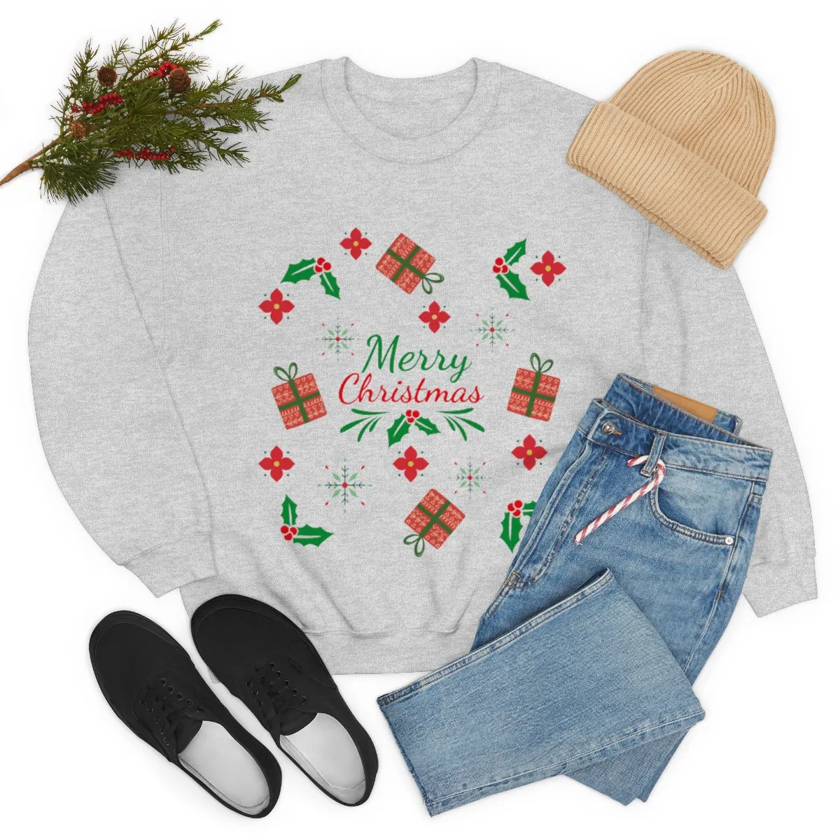 merry christmas Unisex Heavy Blend™ Crewneck Sweatshirt