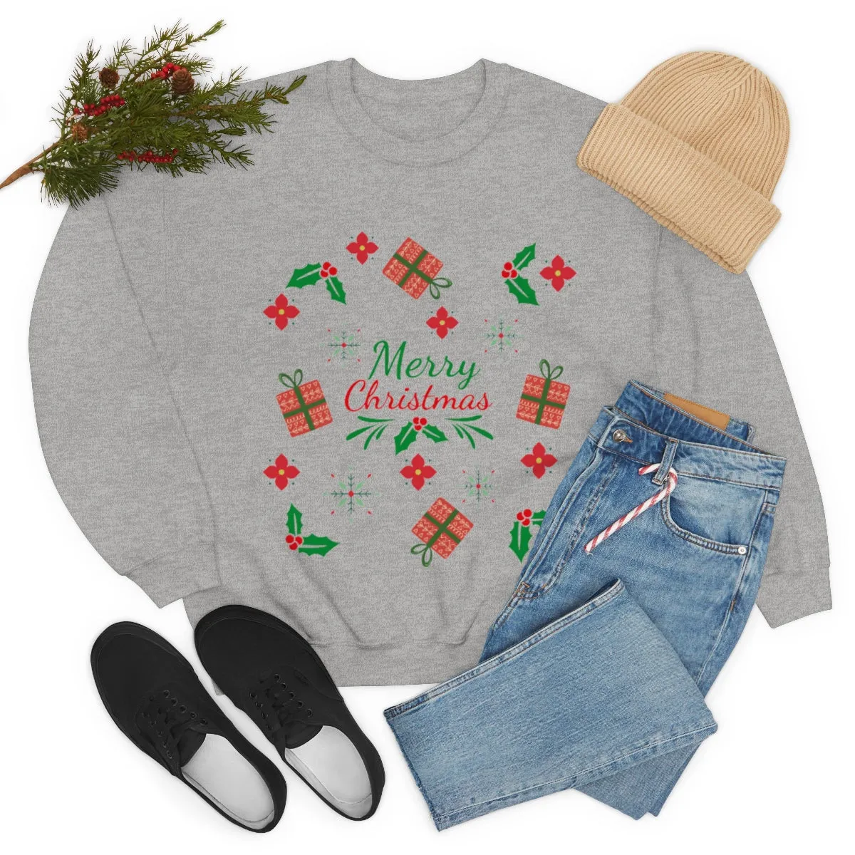 merry christmas Unisex Heavy Blend™ Crewneck Sweatshirt