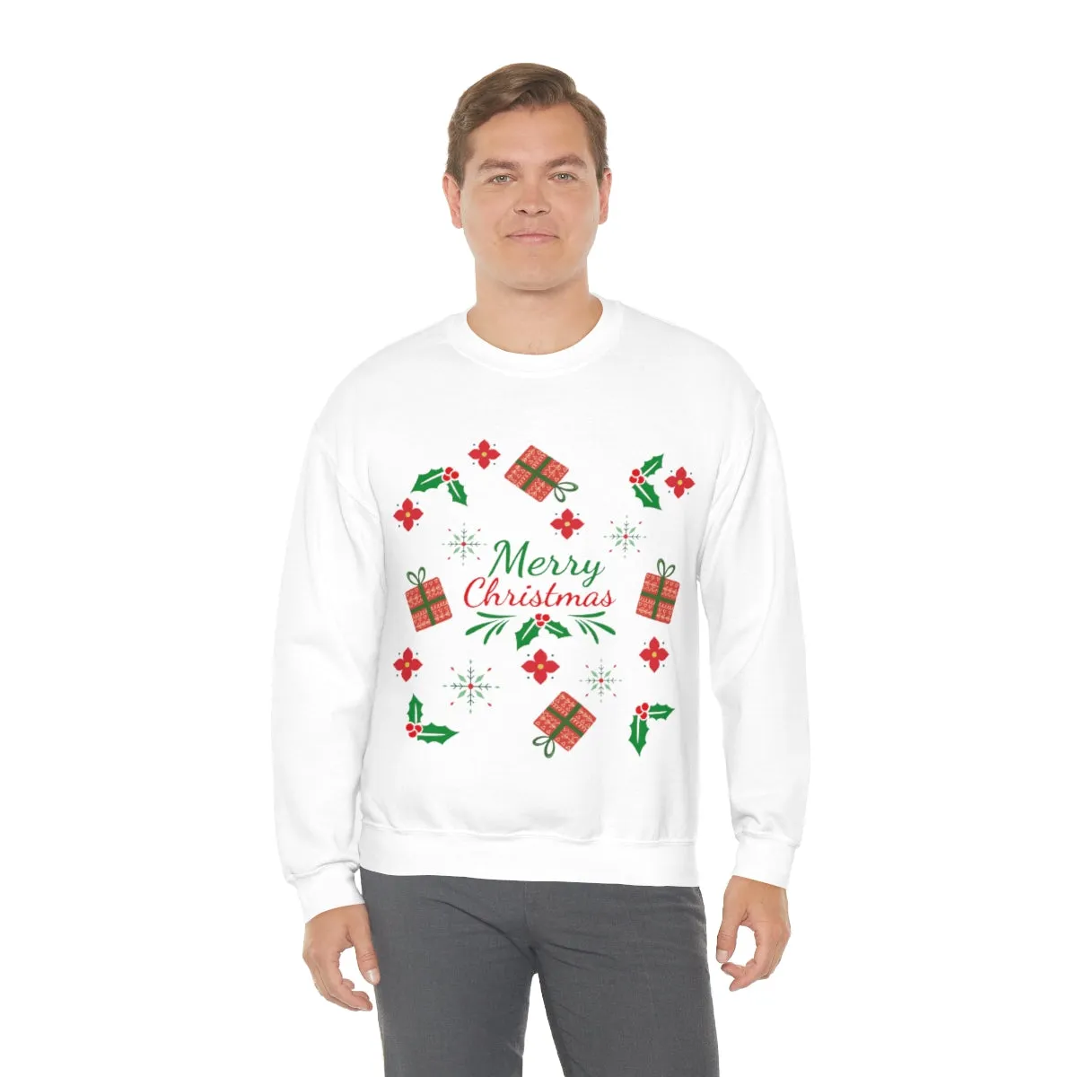 merry christmas Unisex Heavy Blend™ Crewneck Sweatshirt