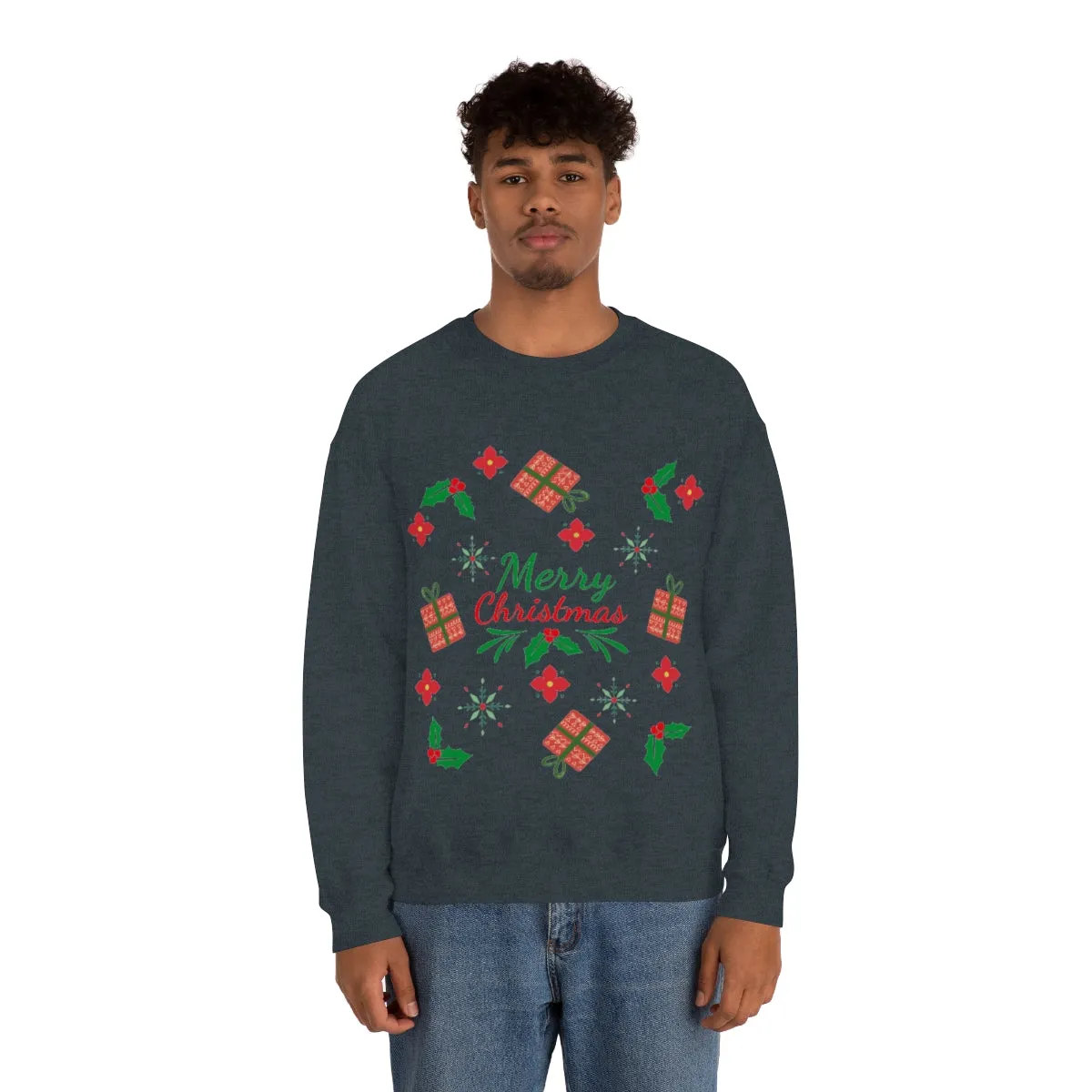 merry christmas Unisex Heavy Blend™ Crewneck Sweatshirt