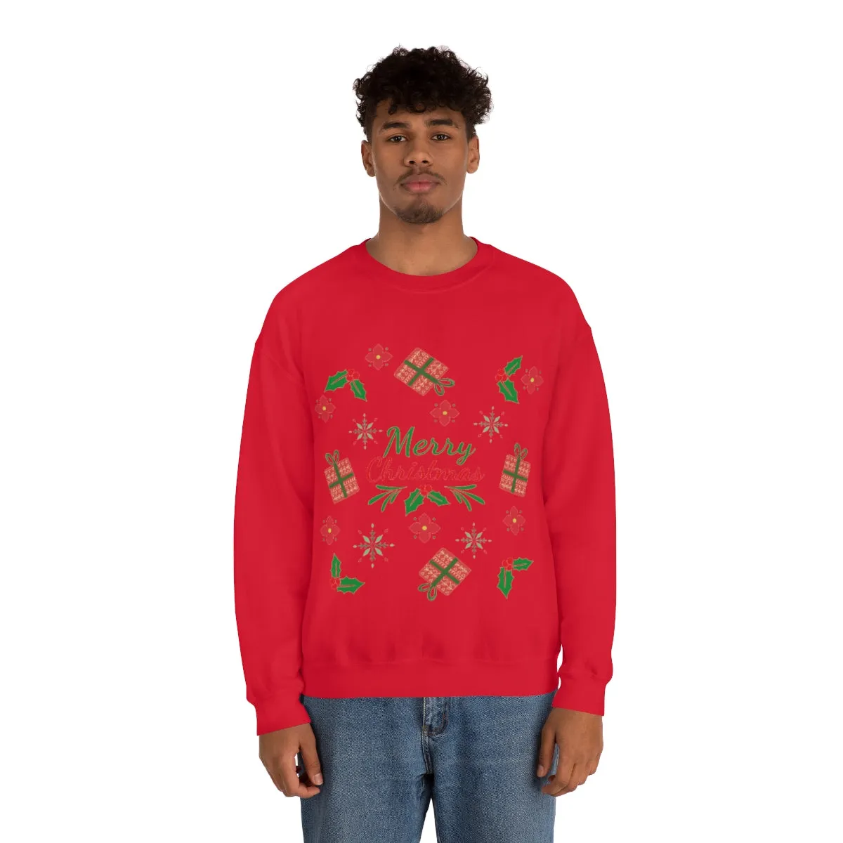 merry christmas Unisex Heavy Blend™ Crewneck Sweatshirt