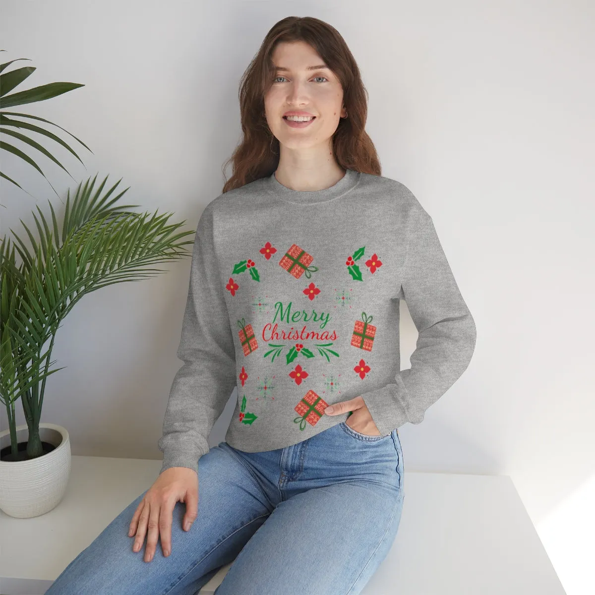 merry christmas Unisex Heavy Blend™ Crewneck Sweatshirt