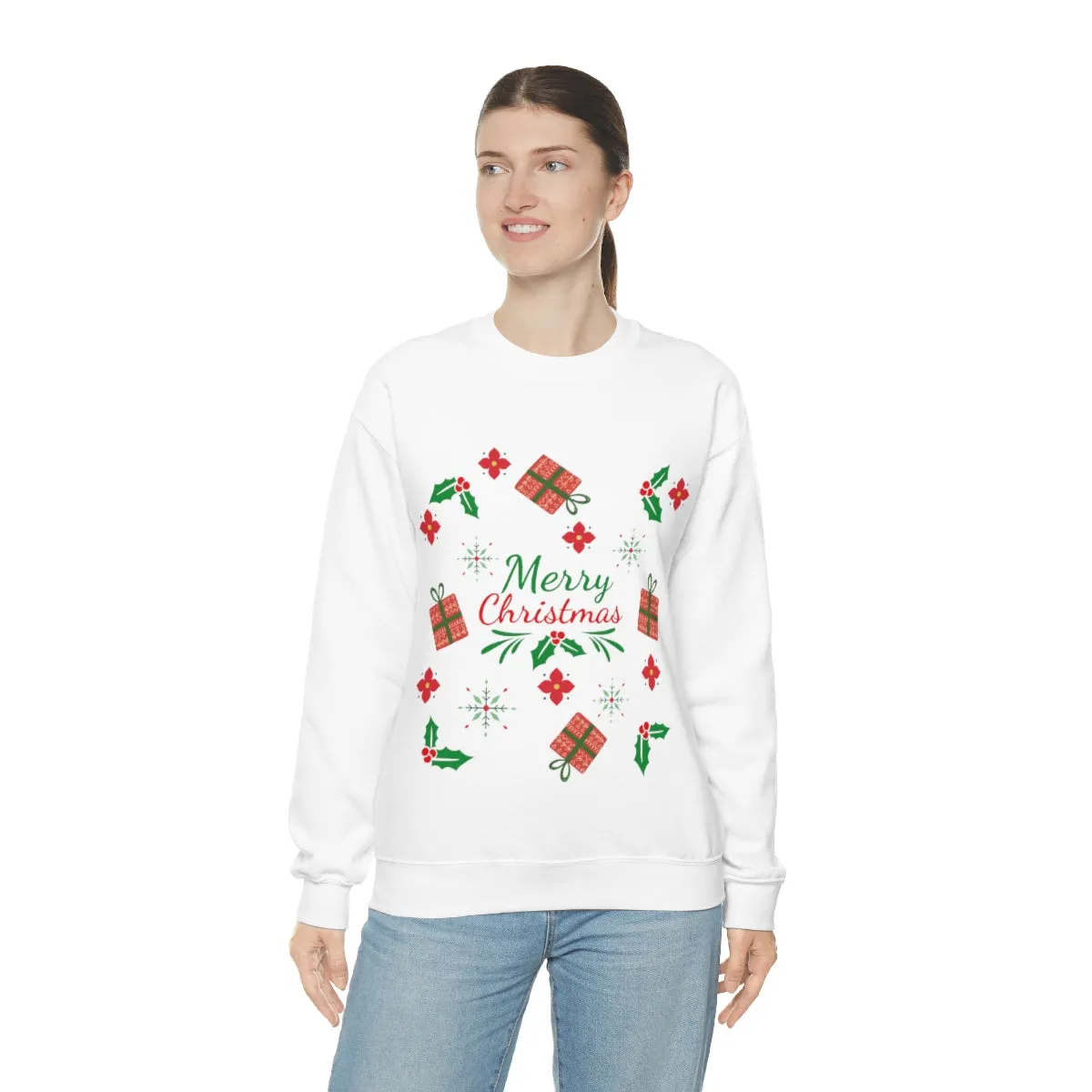 merry christmas Unisex Heavy Blend™ Crewneck Sweatshirt