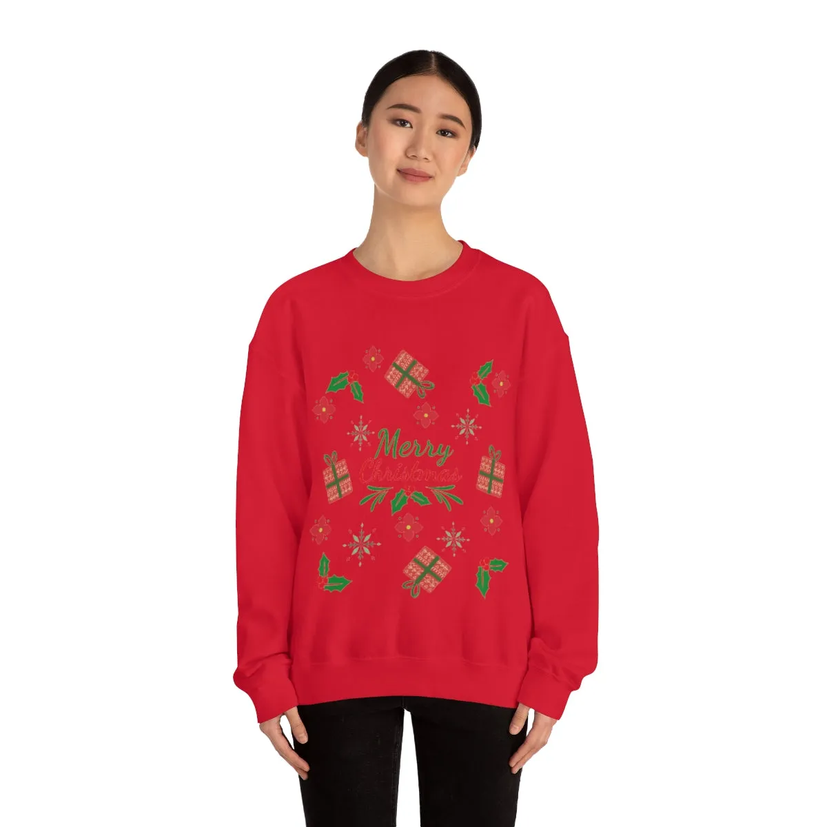 merry christmas Unisex Heavy Blend™ Crewneck Sweatshirt