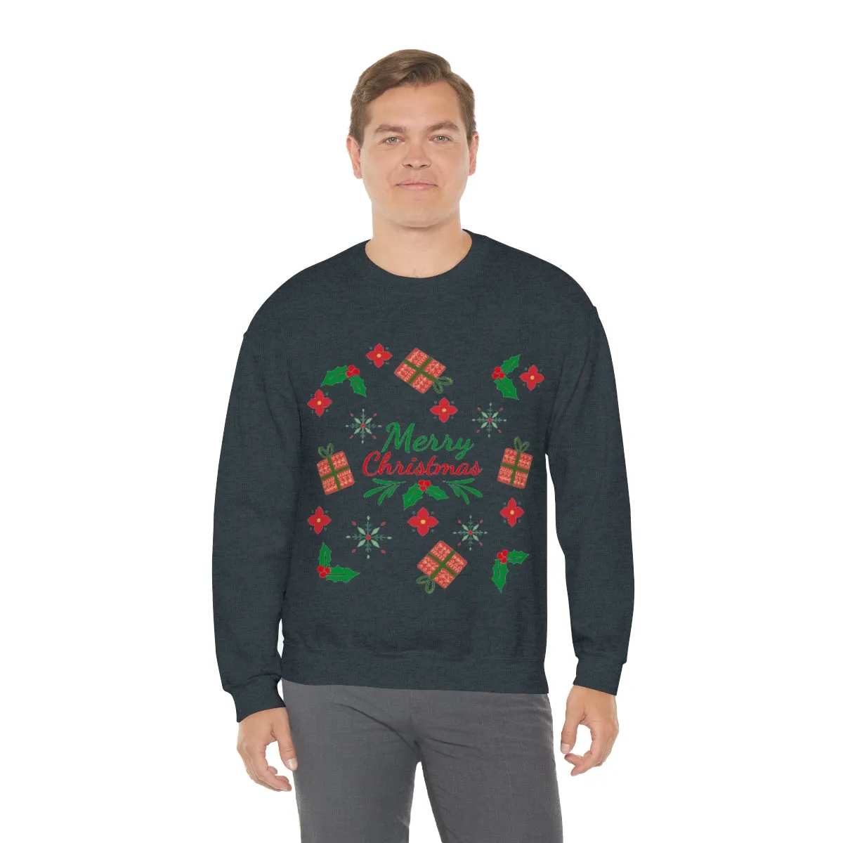 merry christmas Unisex Heavy Blend™ Crewneck Sweatshirt