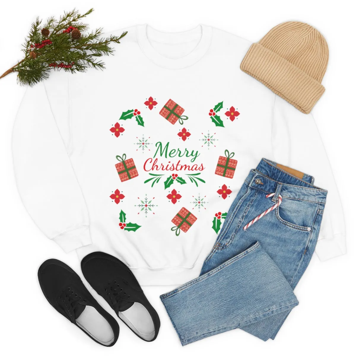 merry christmas Unisex Heavy Blend™ Crewneck Sweatshirt