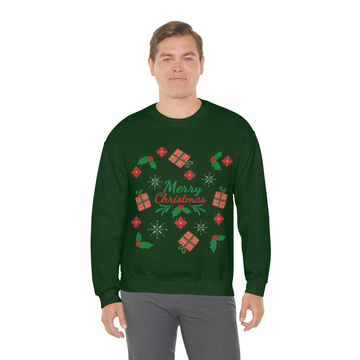 merry christmas Unisex Heavy Blend™ Crewneck Sweatshirt