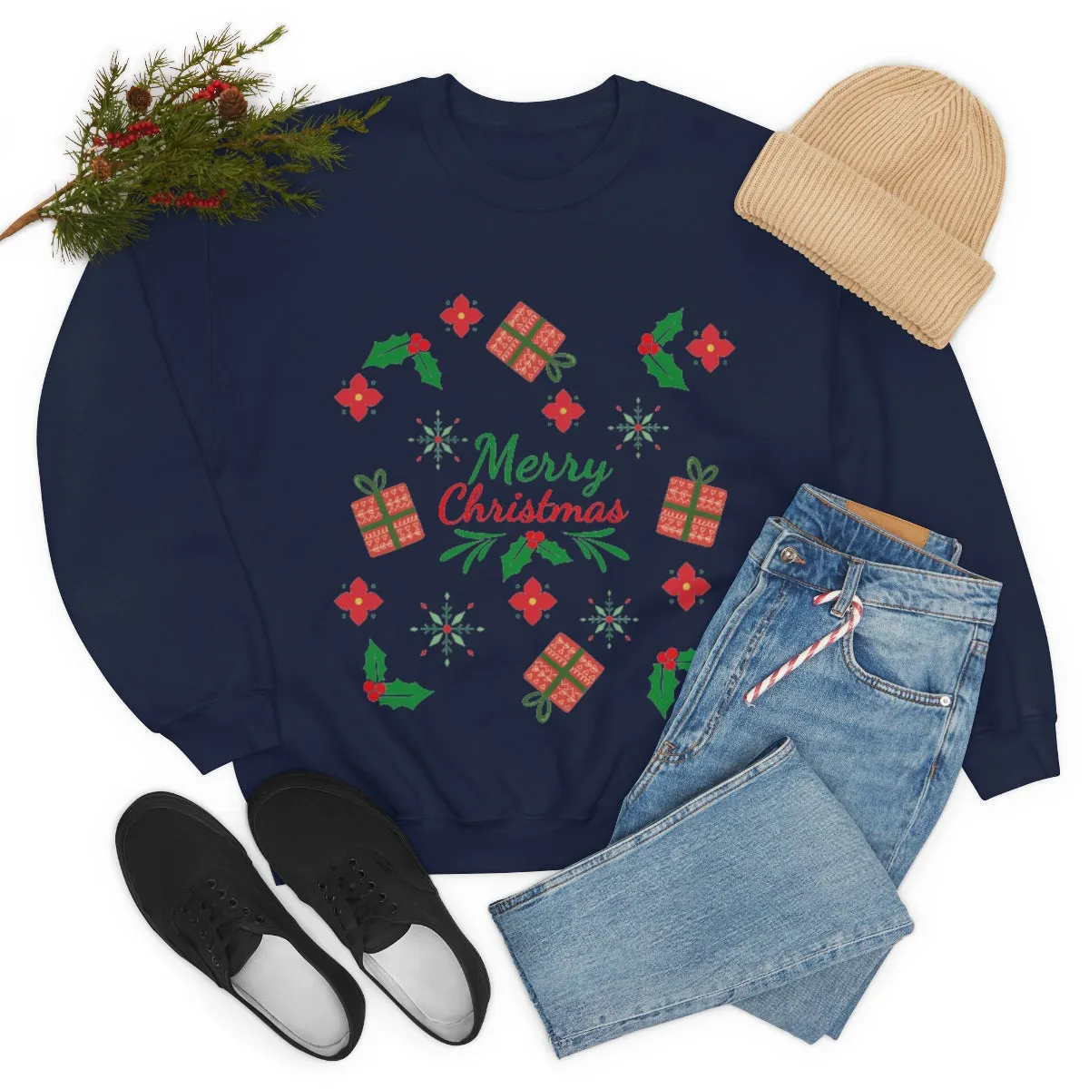 merry christmas Unisex Heavy Blend™ Crewneck Sweatshirt