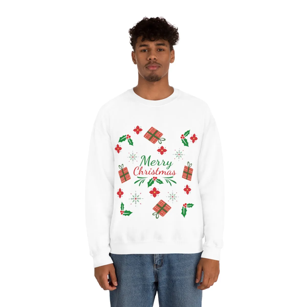 merry christmas Unisex Heavy Blend™ Crewneck Sweatshirt