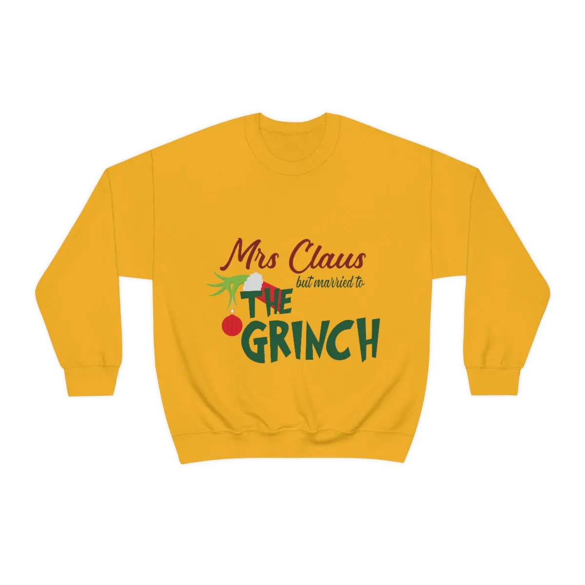 Ms Claus But Married to The Crinch  Unisex Heavy Blend™ Crewneck Sweatshirt