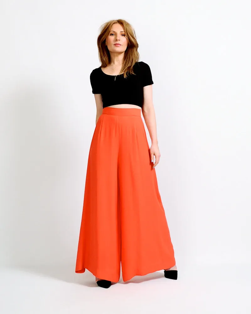 Neon Tangerine Palazzo Pants