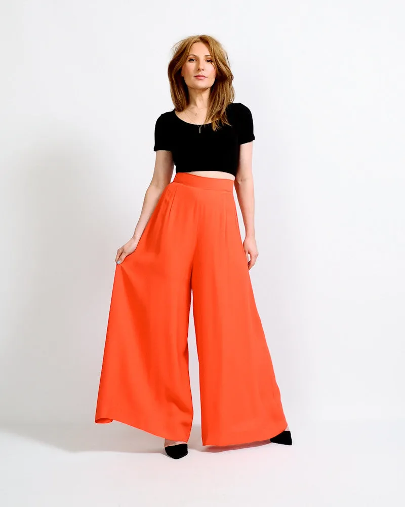 Neon Tangerine Palazzo Pants