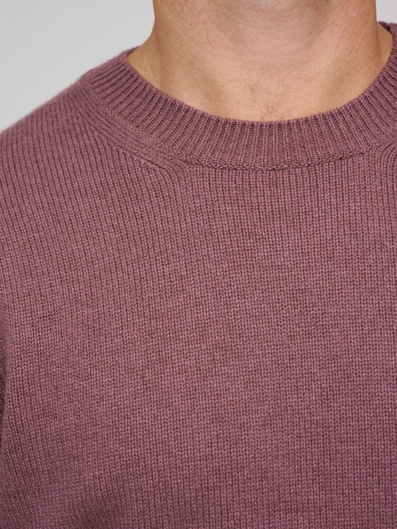 Pure Cashmere Crew, Dusty Grape