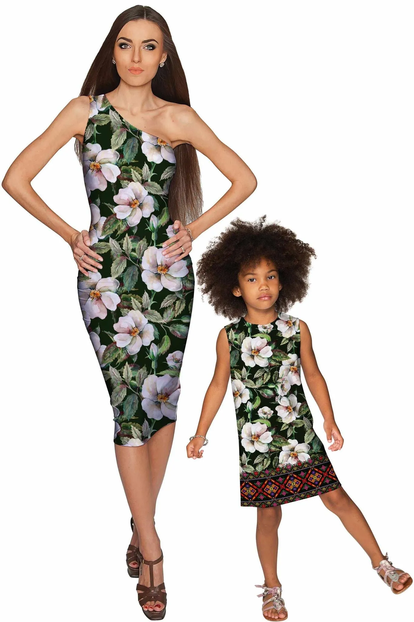 Queen of Flowers Adele Elegant Sleeveless Shift Dress - Girls