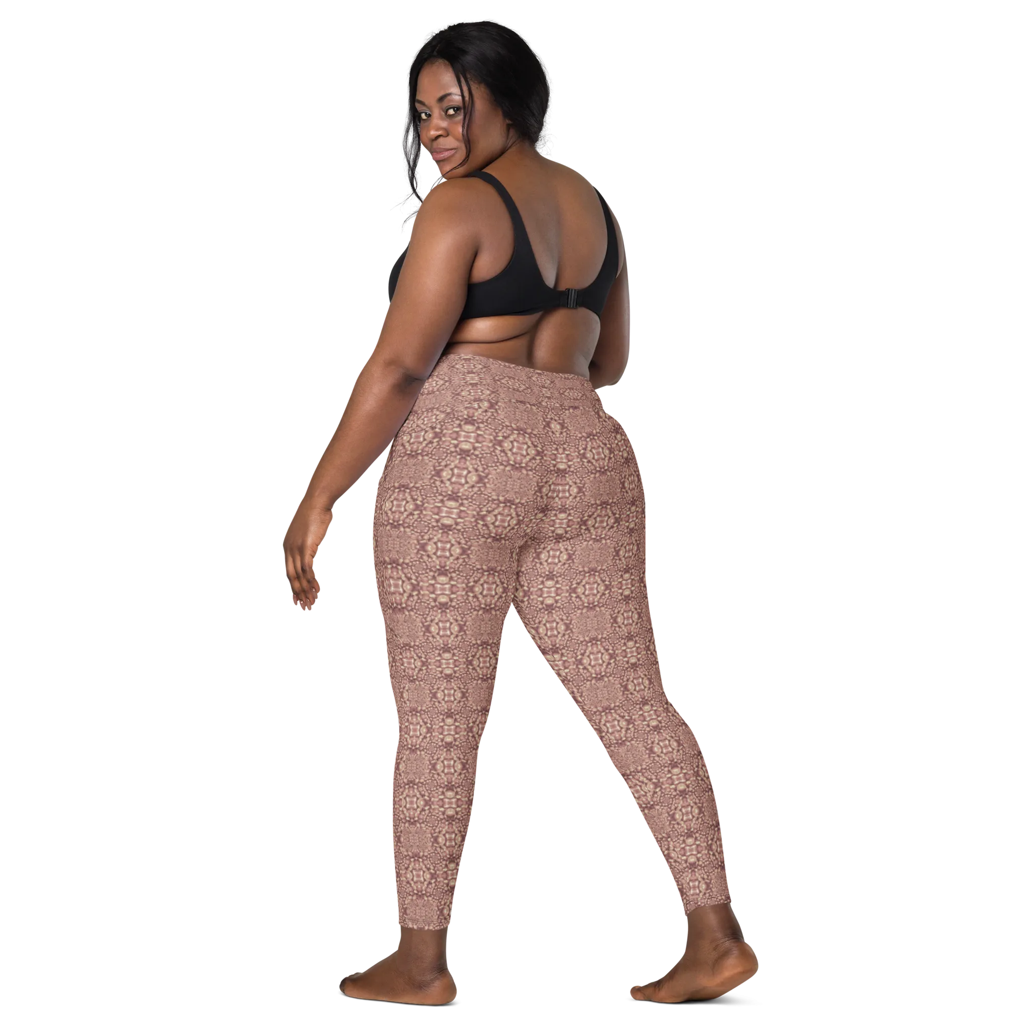 Recursia Indranet Leggings With Pockets In Pink