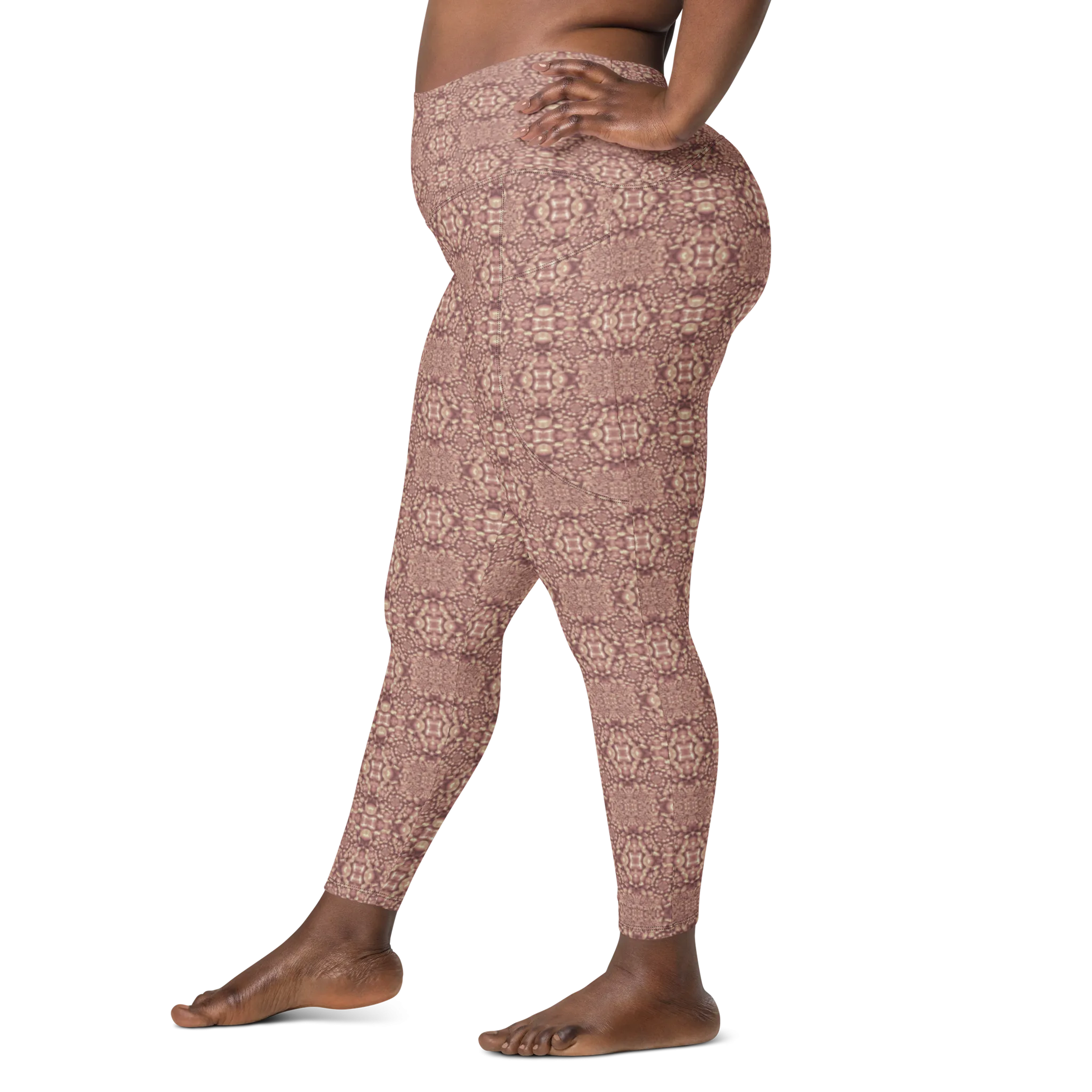 Recursia Indranet Leggings With Pockets In Pink