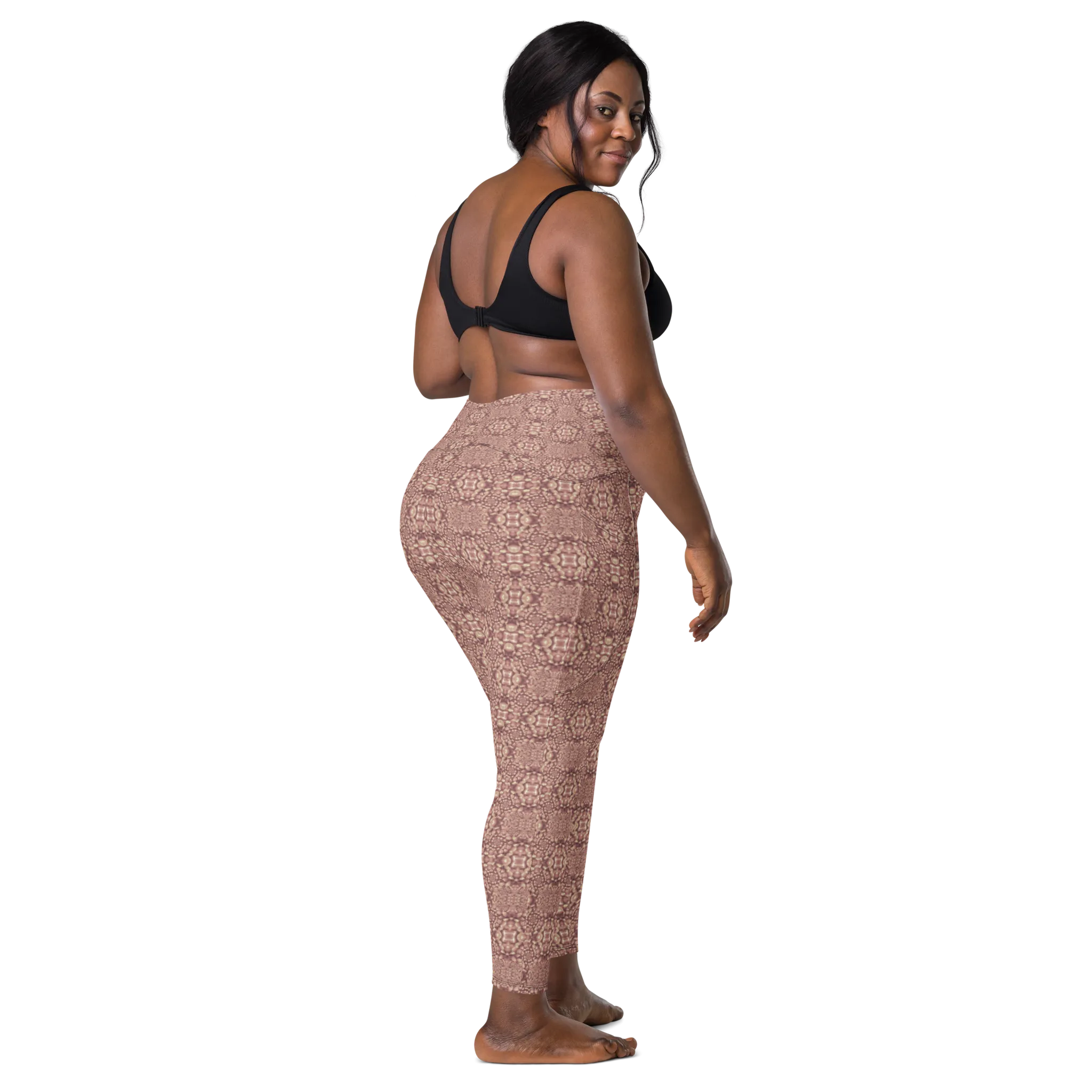 Recursia Indranet Leggings With Pockets In Pink