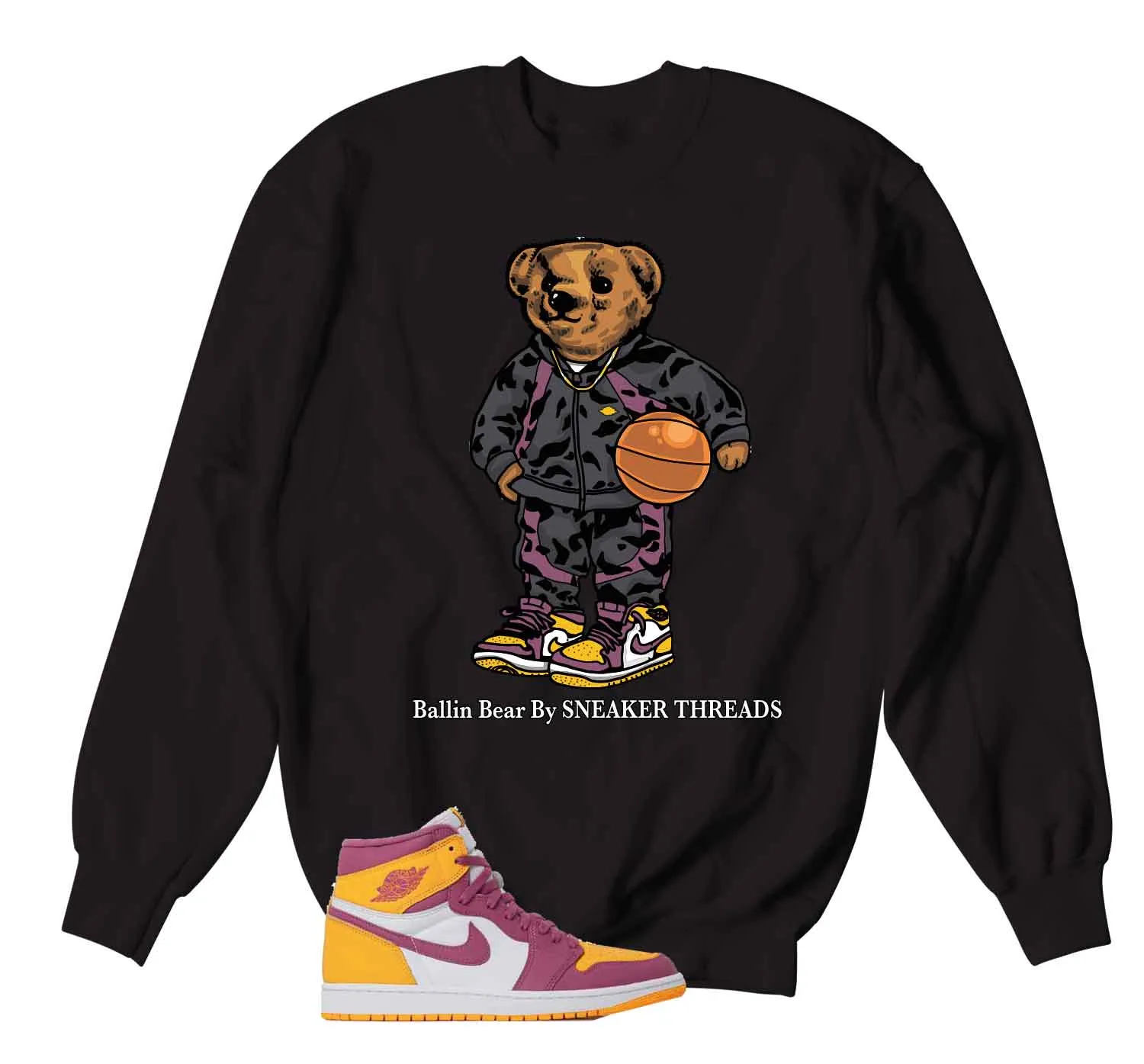 Retro 1 Brotherhood Ballin Bear Sweater