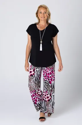 Rose Wide Leg Jersey Palazzo Pants