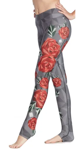 Roses - Full Length Triathlon Leggings - CUSTOM ORDER