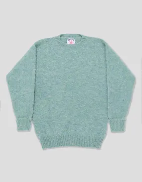 SHAGGY DOG SWEATER LIGHT GREEN MIX- CLASSIC FIT