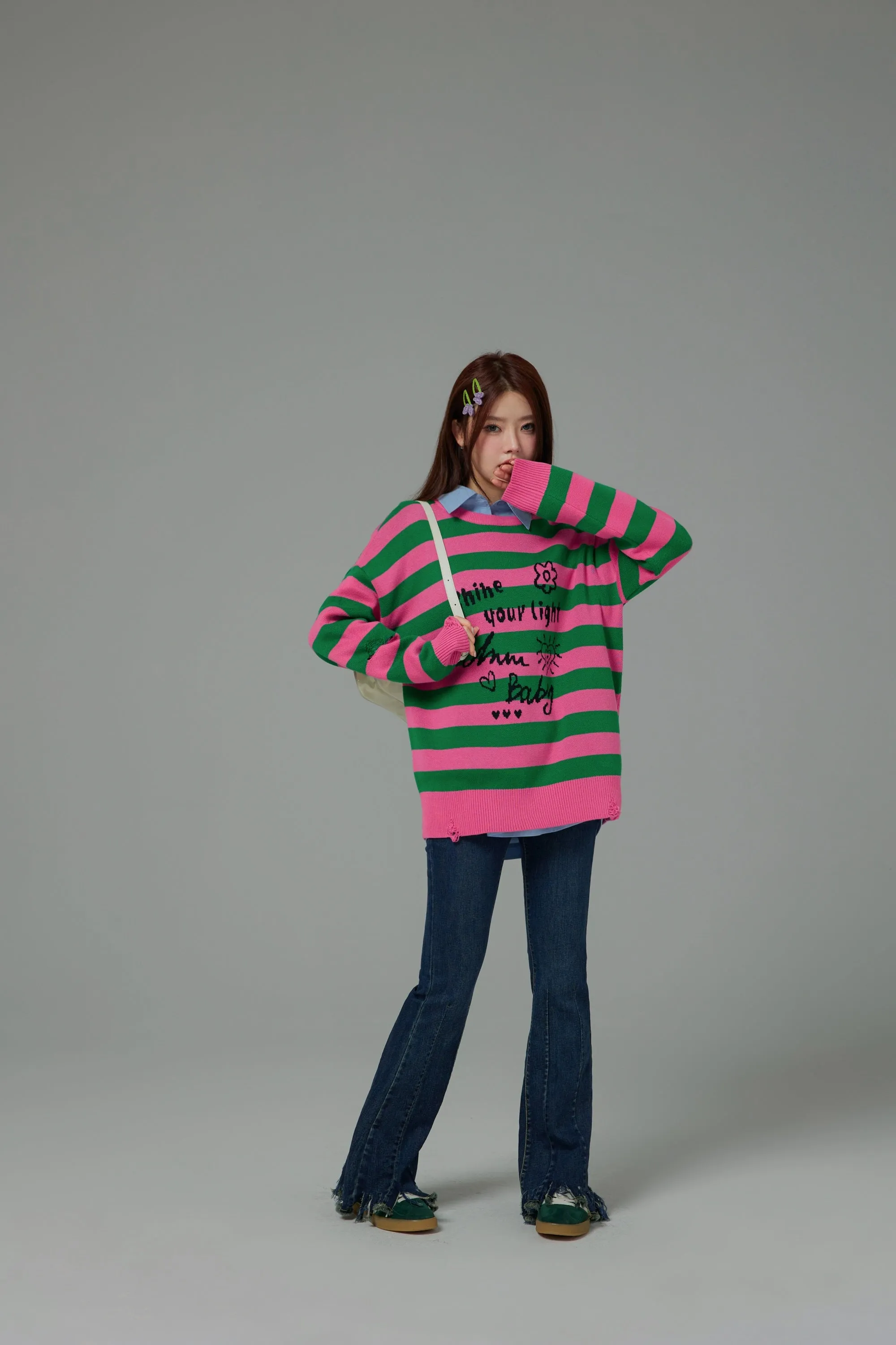 Shine Your Light Stripe Knit Sweater