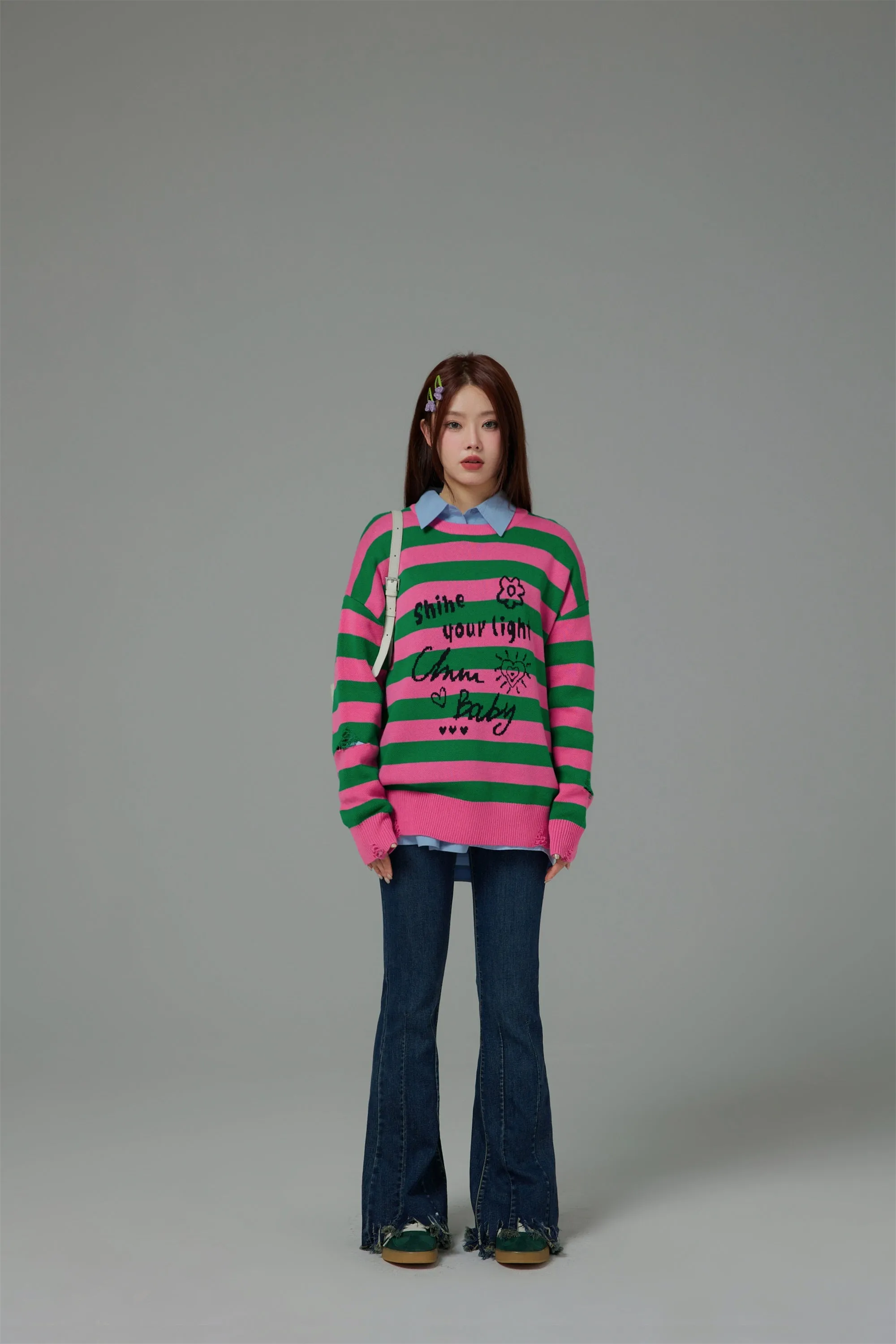 Shine Your Light Stripe Knit Sweater