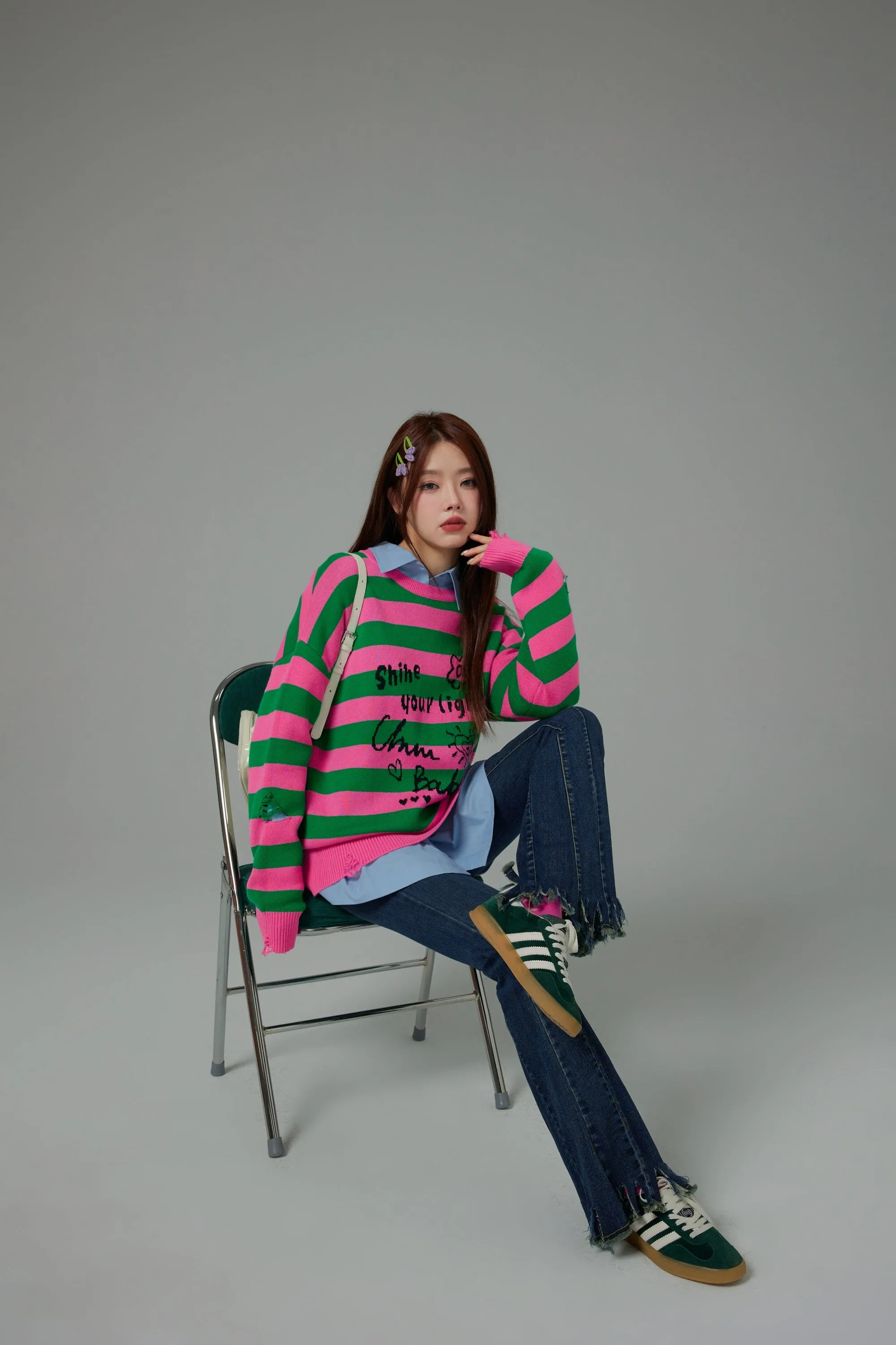 Shine Your Light Stripe Knit Sweater