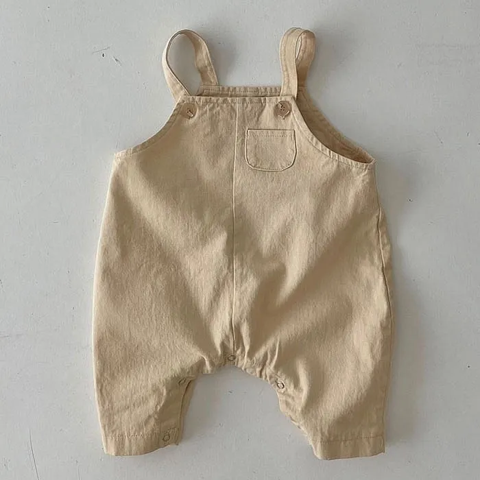 Sleeveless Cotton Overalls