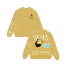 Spinning Top / Koma Dawg Mustard Crewneck