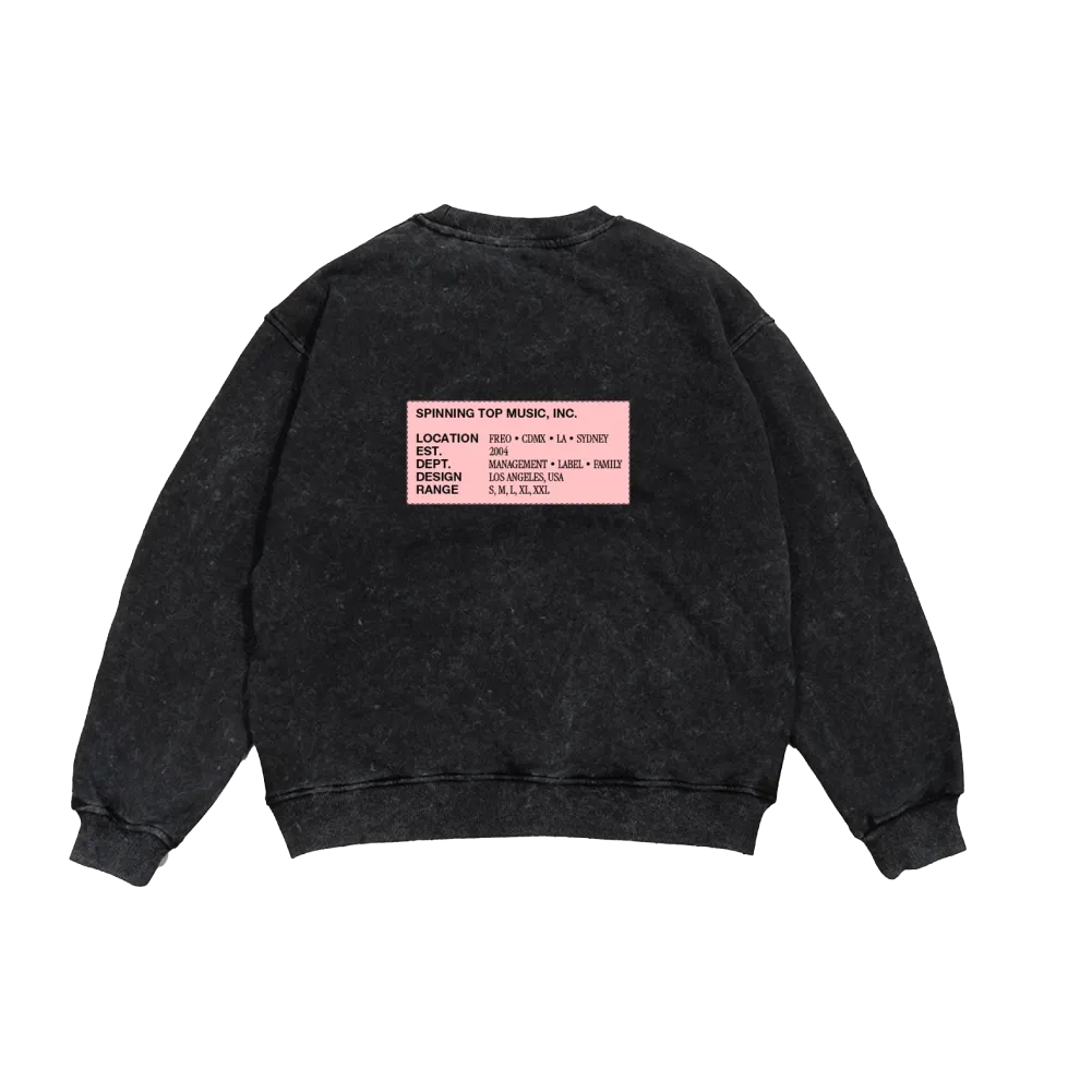 Spinning Top / Oval Acid Black Crewneck