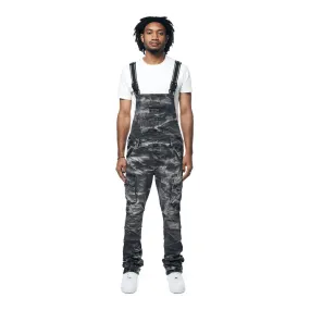 Stacked Utility Denim Overalls - Gail Black