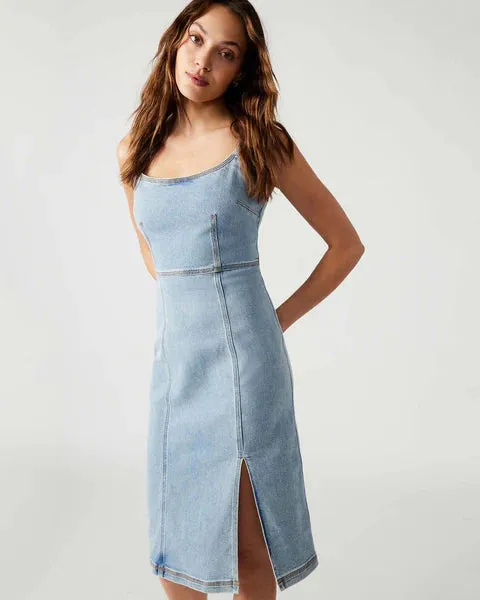 Steve Madden Giselle Dress Blue Denim