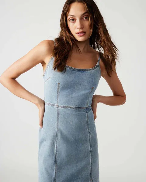 Steve Madden Giselle Dress Blue Denim