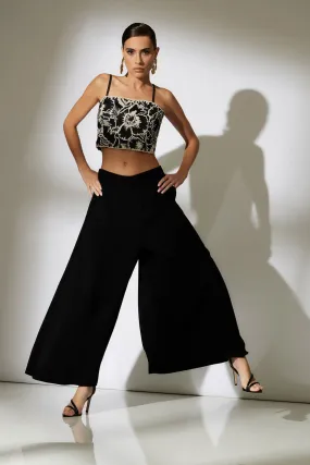 Stretch Crepe Palazzo Pants