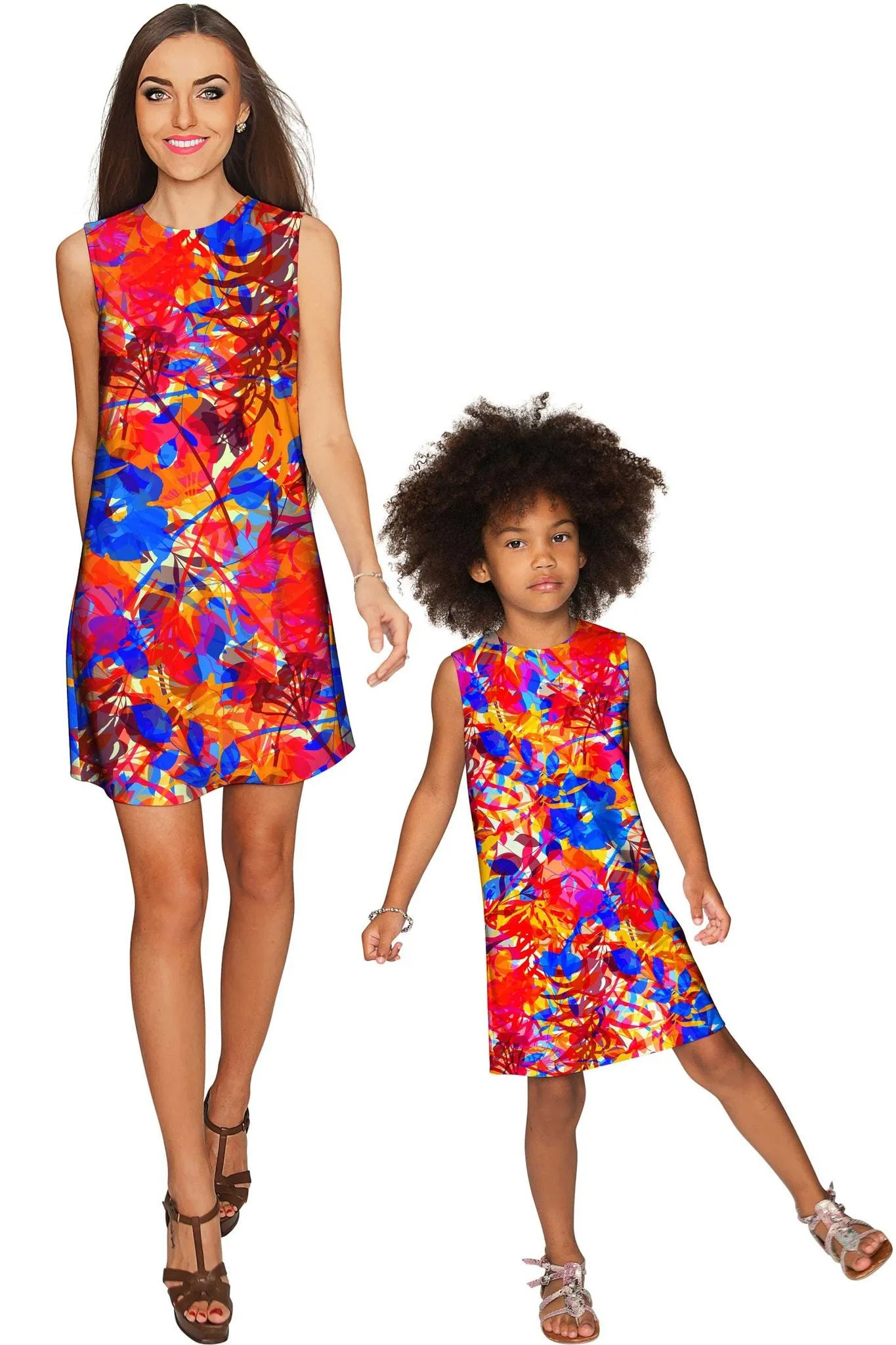 Summer Dizziness Adele Fashion Printed Shift Dress - Girls