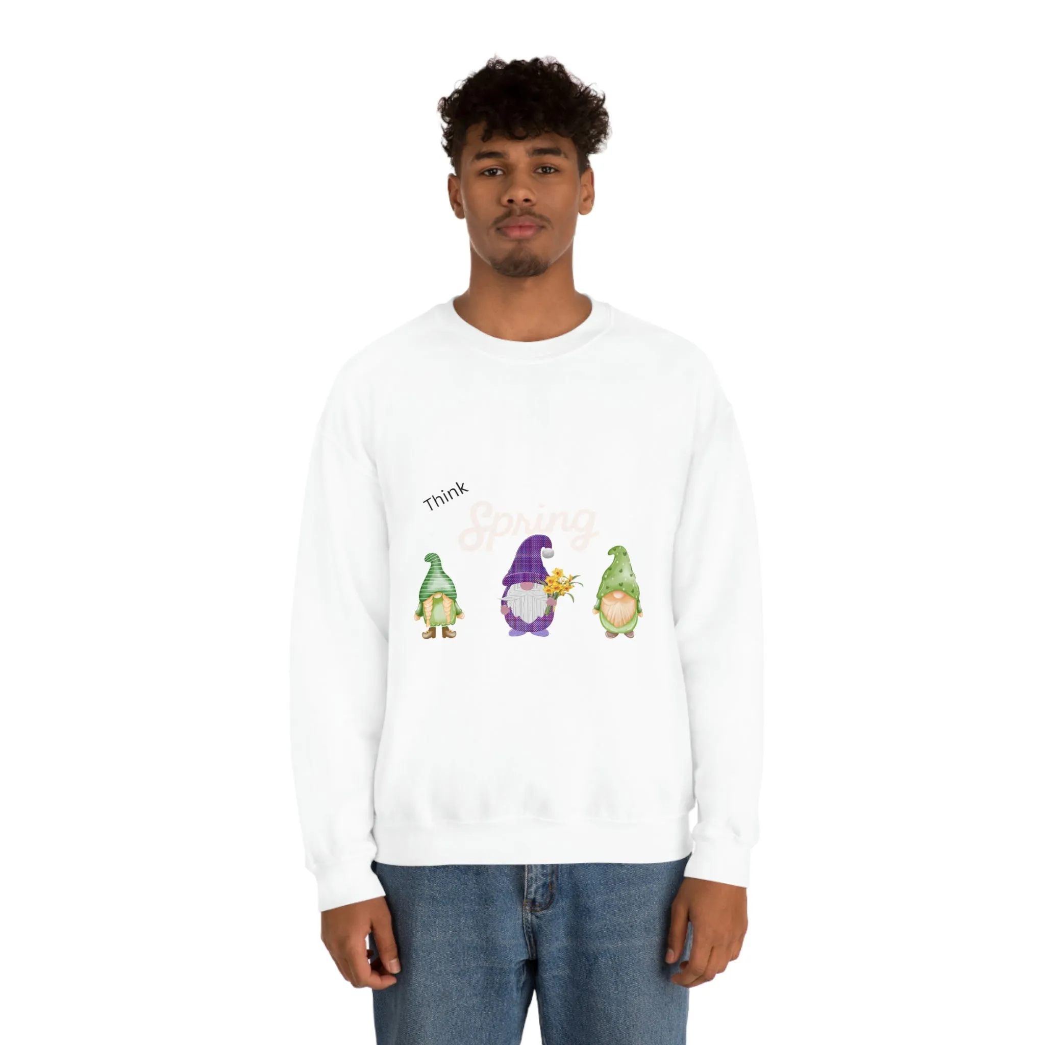 think spring gnomes Unisex Heavy Blend™ Crewneck Sweatshirt