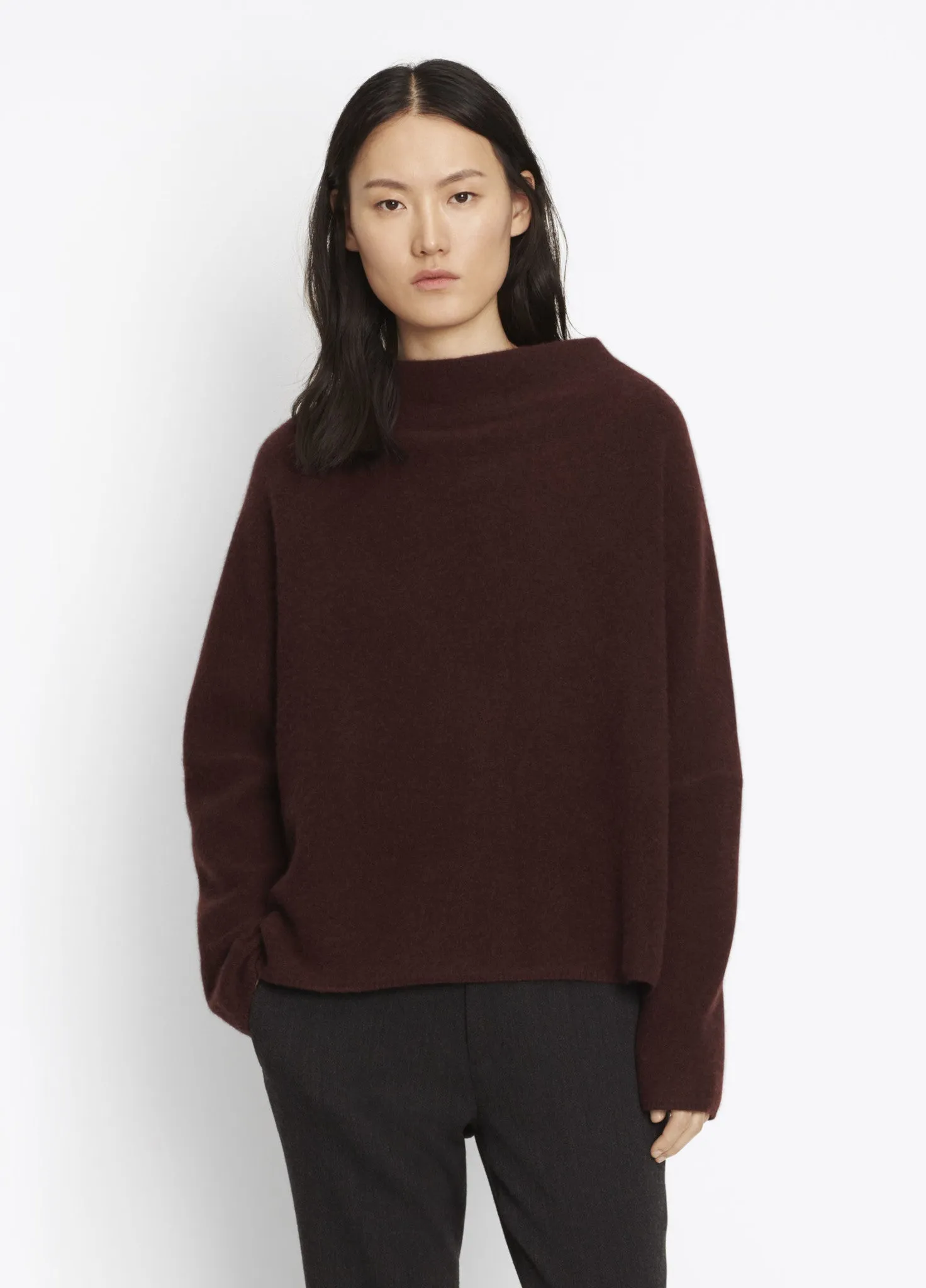 Vince Funnel Neck Sweater Cordovan