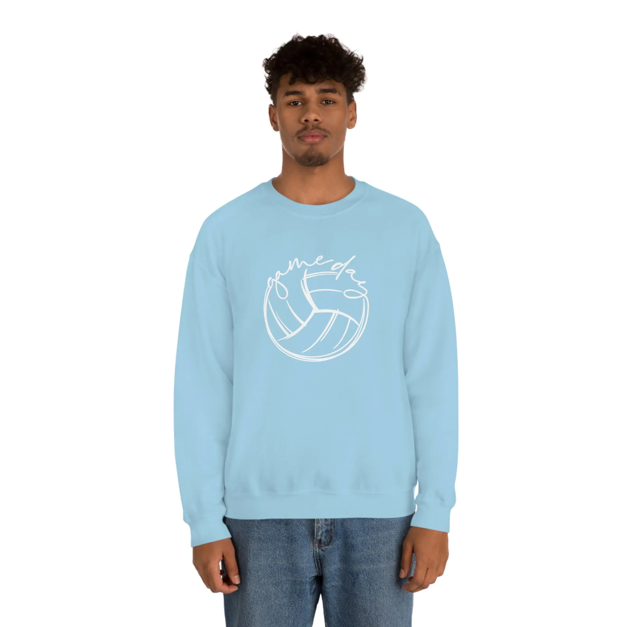 Volleyball Game Day Gildan 18000 Unisex Heavy Blend Crewneck Sweatshirt