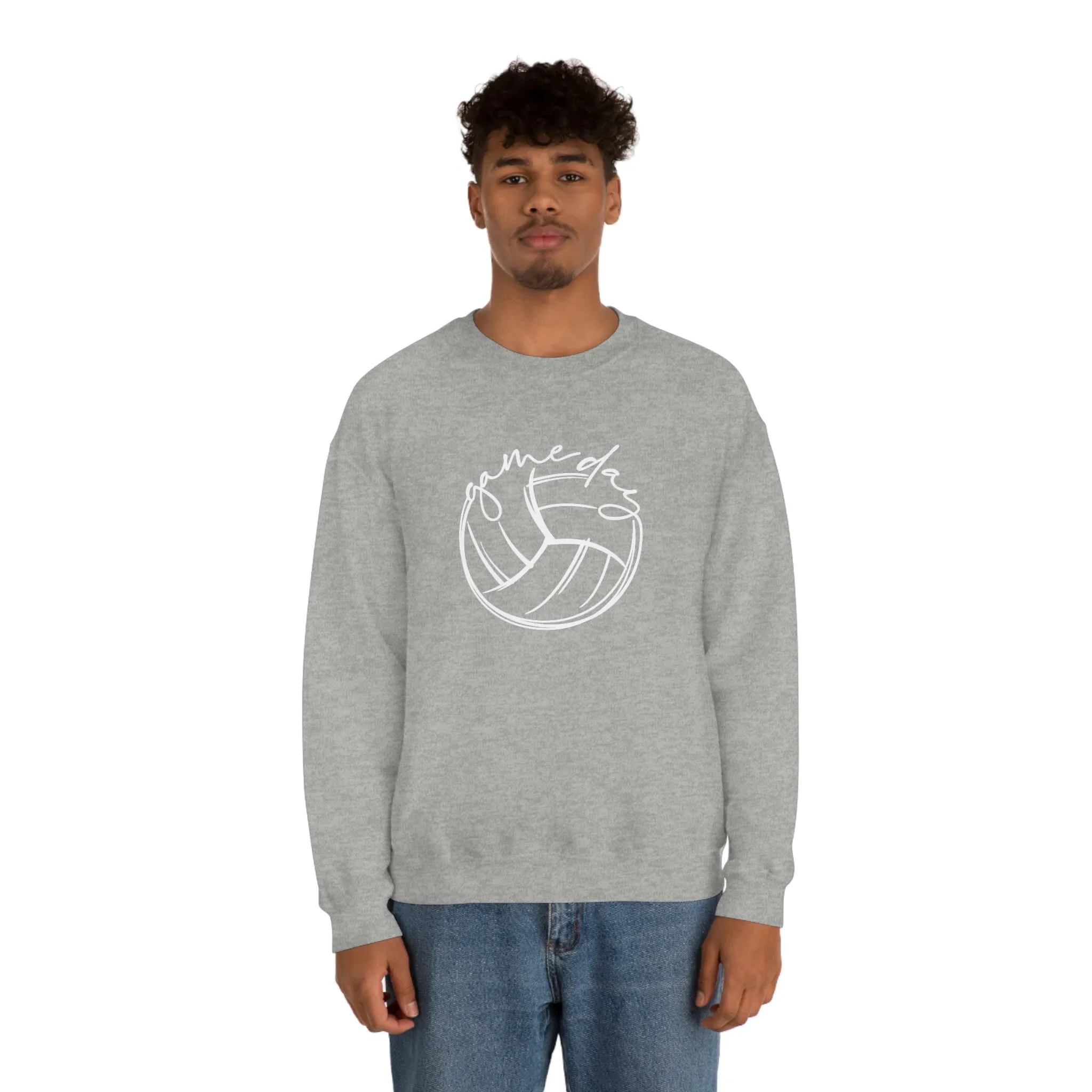 Volleyball Game Day Gildan 18000 Unisex Heavy Blend Crewneck Sweatshirt